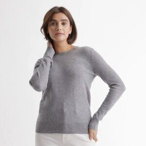 Quince Mongolian Cashmere Crewneck Sweater - Heather Grey Size S